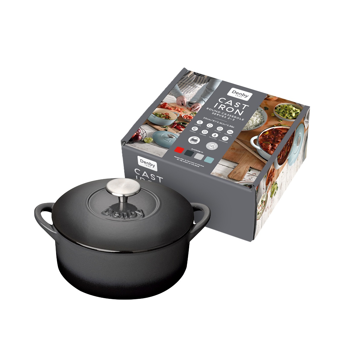 סיר קסרול יציקה שחור 20 ס"מ