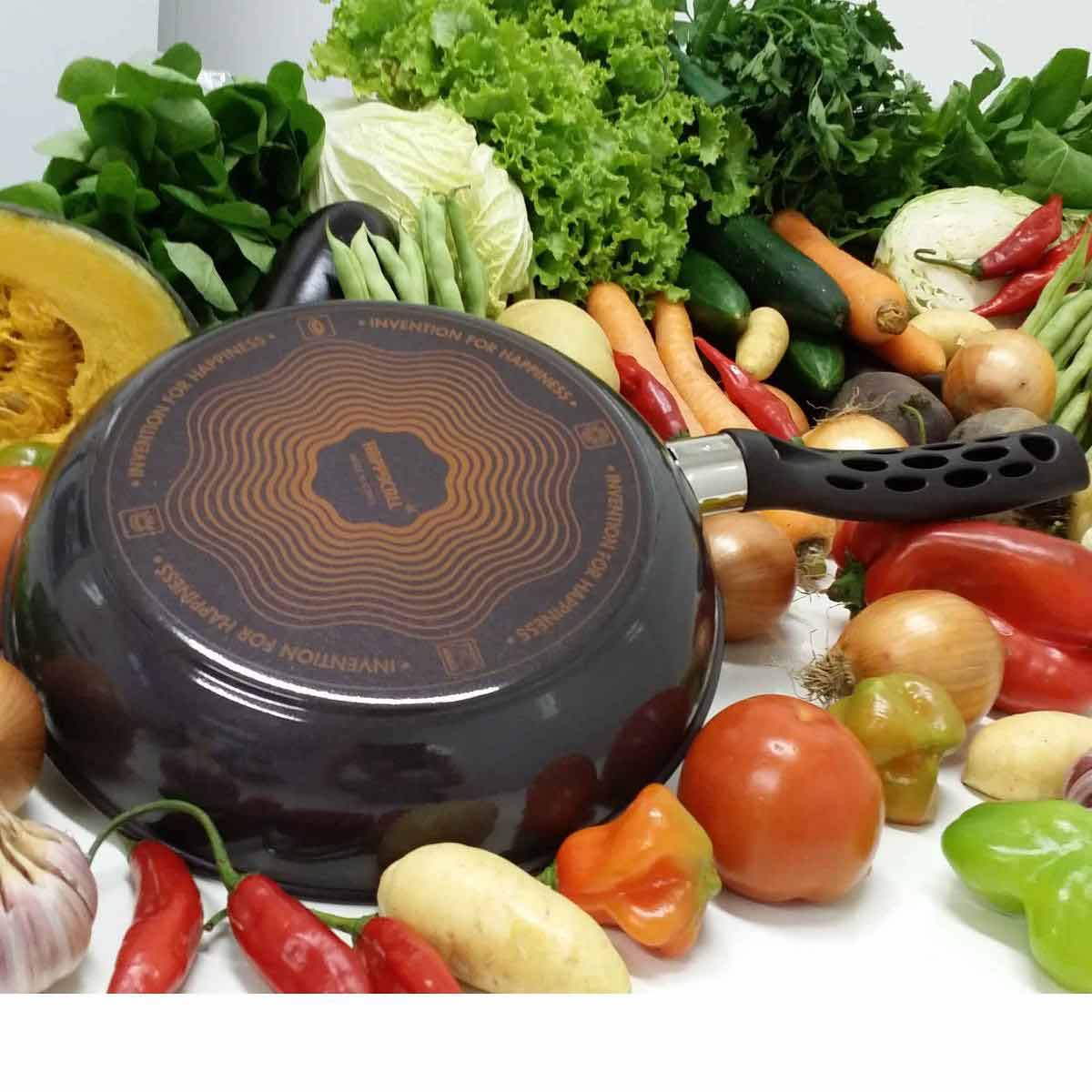 ווק 26 ס"מ ציפוי יהלום Happycall – תמונה 2