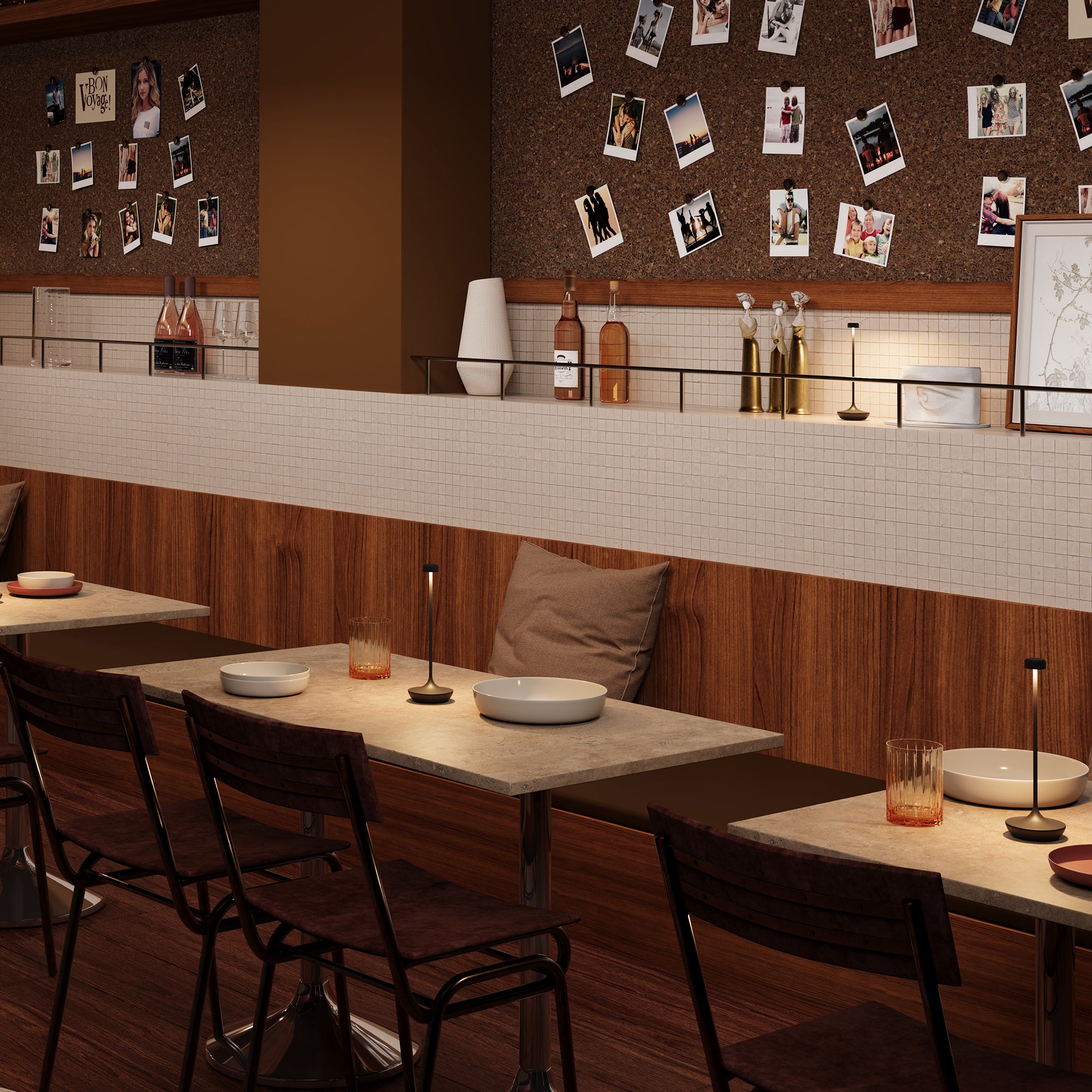 מנורה חומה 25 ס"מ DECA – תמונה 2