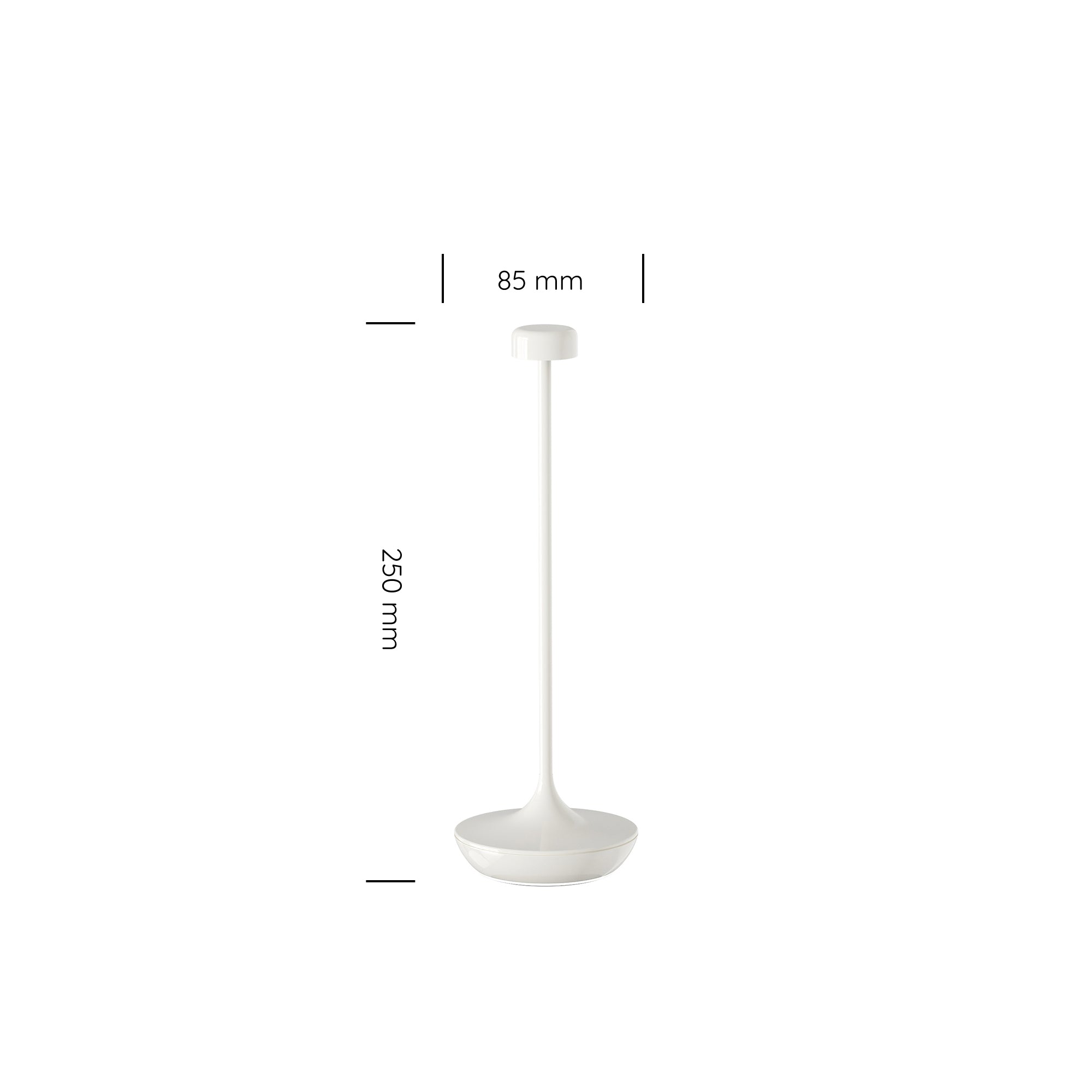 מנורה לבנה פנינה קרמי 25 ס"מ DECA – תמונה 3