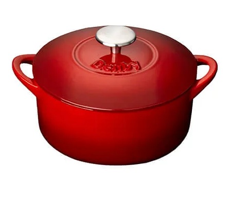 סיר קסרול יציקה אדום 20 ס"מ – תמונה 3