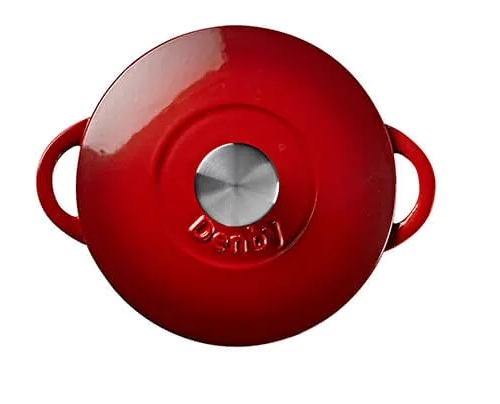 סיר קסרול יציקה אדום 20 ס"מ – תמונה 4