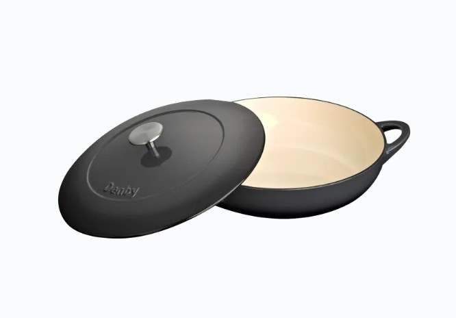 קסרול יציקה שטוח שחור 30 ס"מ דנבי הלו – תמונה 3