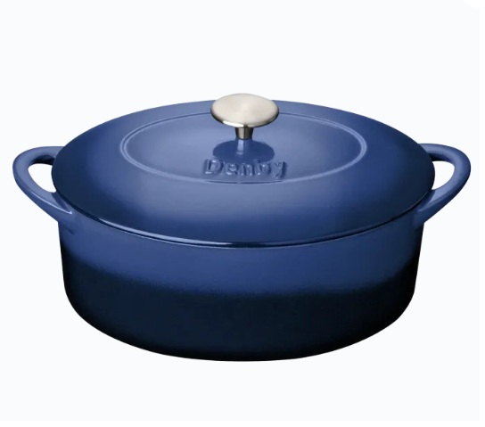 קסרול יציקה אובאלי 28 ס"מ קובלט – תמונה 3