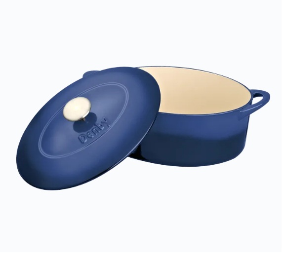 קסרול יציקה אובאלי 28 ס"מ קובלט – תמונה 4