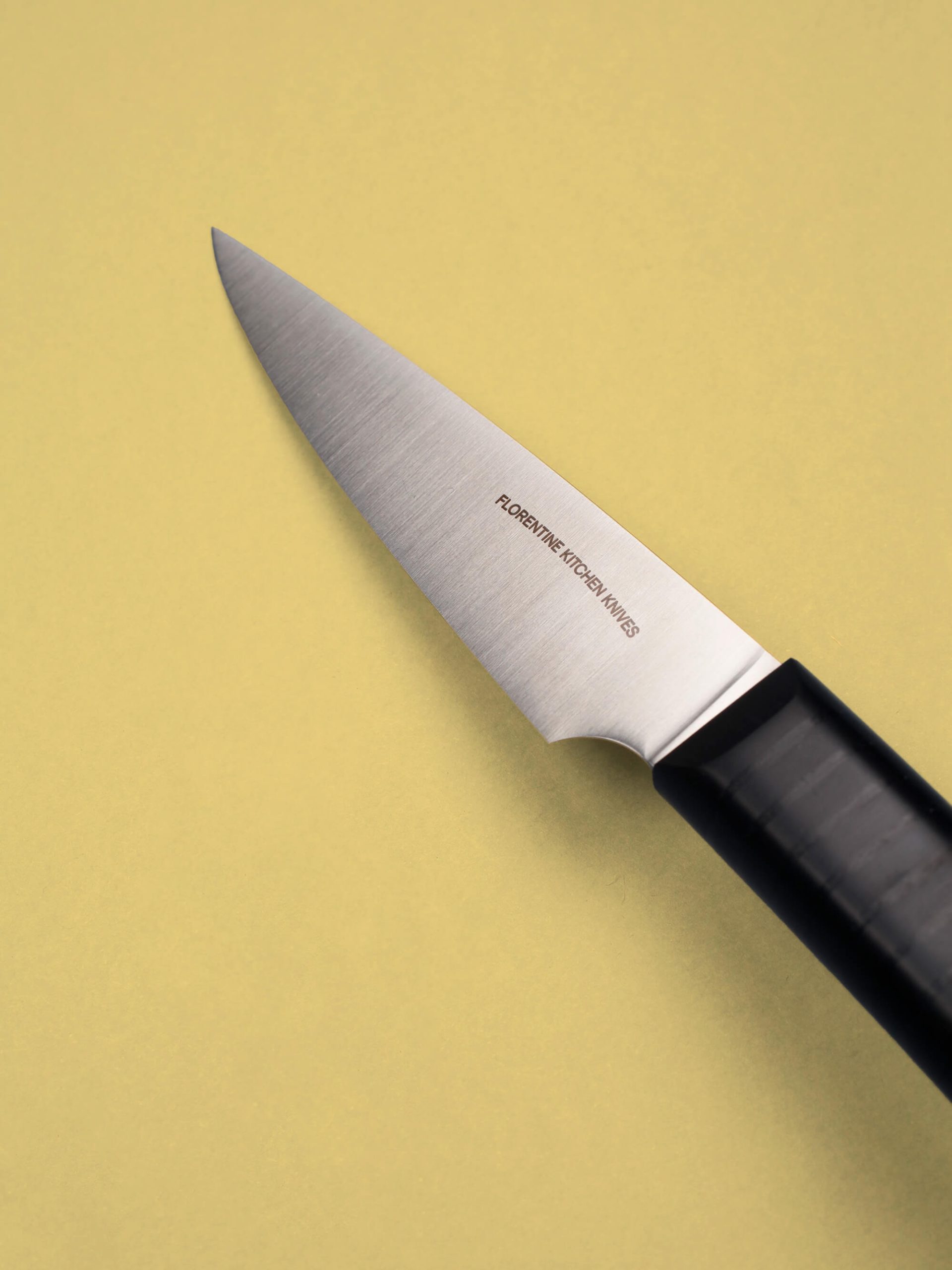 סכין קילוף 12 ס"מ ידית שחורה Florentine – תמונה 2